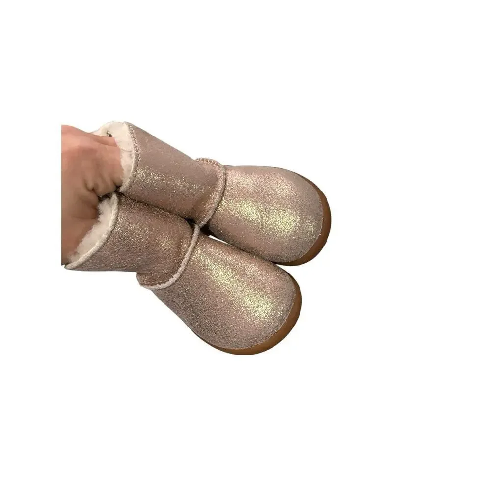 UGG Kids Keelan Metallic Glitter Fashion‎ Boot - Rose Gold - 1123351T Sz 6